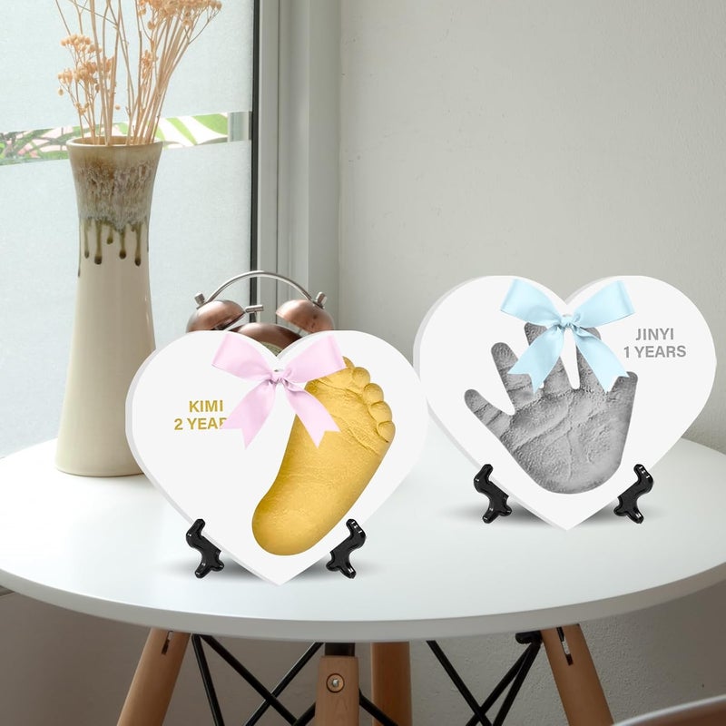 kimitimi Baby Hand & Footprint Keepsake Kit - Personalized Handprint Footprint Ornament for Newborn Babies, New Mom Gifts, Baby Shower & Registry, Nursery Picture Frame, Pet Paw Print Ornament - Image 3